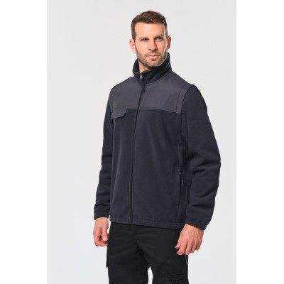 Fleece jacket with removable sleeves man